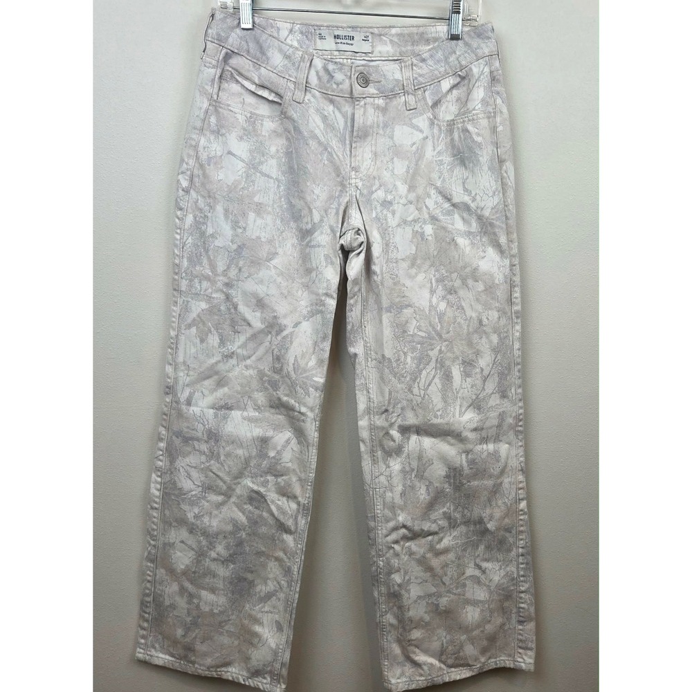 Hollister Low Rise Baggy Jeans 4R W27 Camo Print